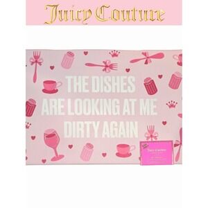 Juicy Couture Home, 'The Dishes Are Looking At Me Dirty Again' Kitchen Mat